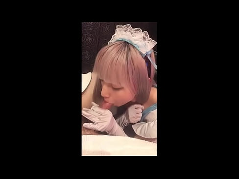 ❤️ Japanisches Idol [mayuka], französisches Dienstmädchenkostüm, Teil 1, Blowjob und Wichsen mit Lotion ️ Super sex bei uns