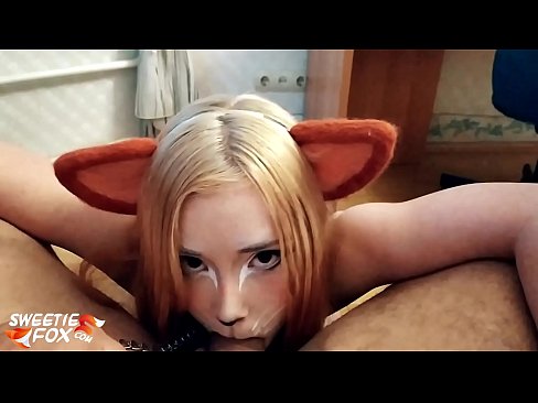 ❤️ Kitsune schluckt Schwanz und Sperma in ihrem Mund ️ Super sex bei uns